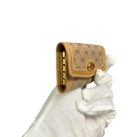Vintage Gucci Key Holder Case Light Brown GG Pattern Key Case - Picture 10 of 10